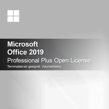 Microsoft Office 2019 Professional Plus Licence Open, compatible Terminalserver, licence en volume