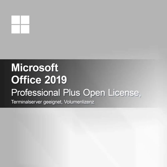 Microsoft Office 2019 Professional Plus Licence Open, compatible Terminalserver, licence en volume