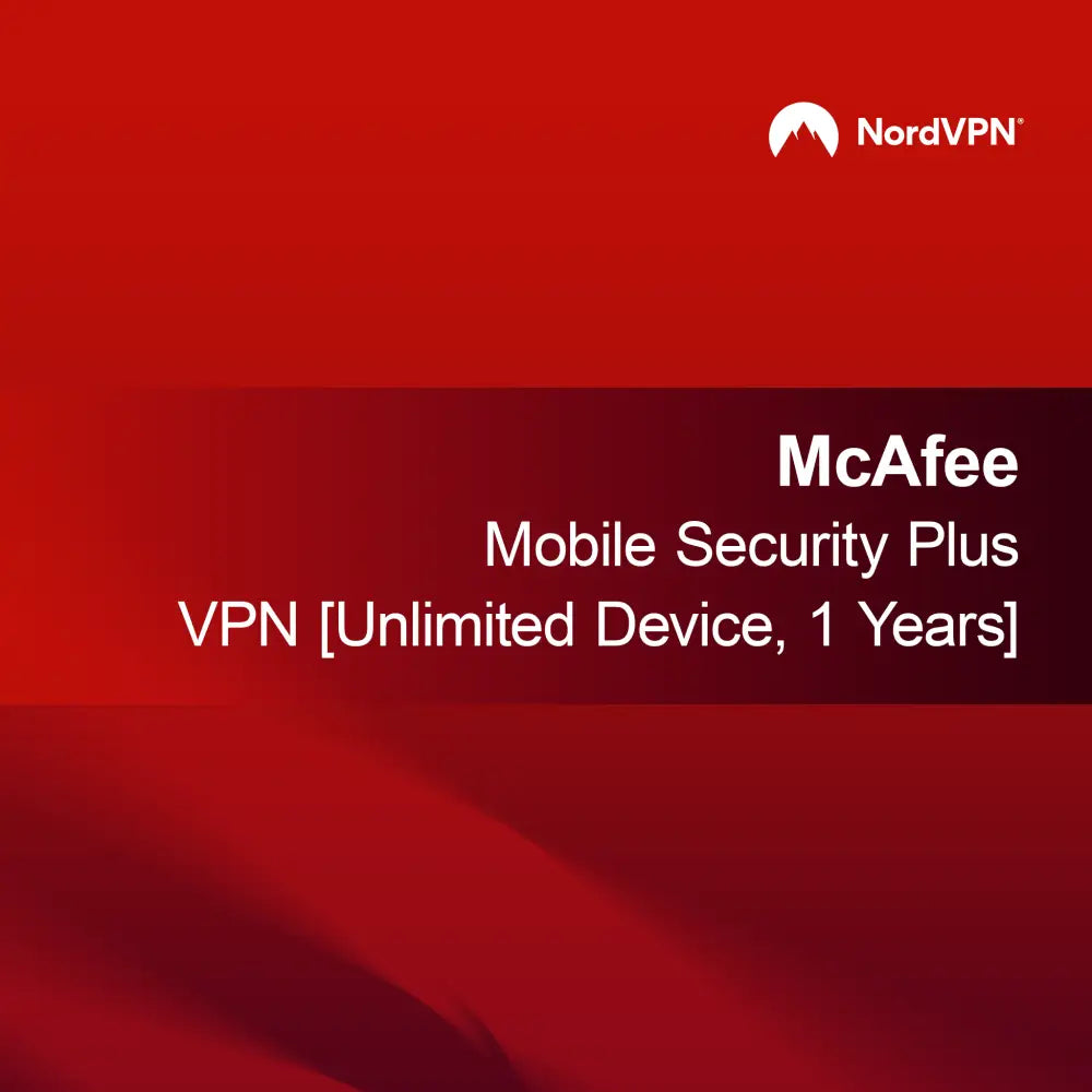 McAfee Mobile Security Plus VPN [Appareil illimité, 1 an]