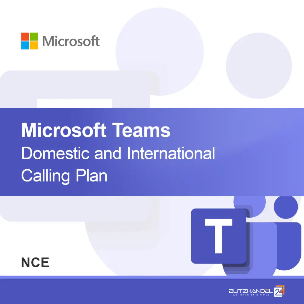 Plan d'appels nationaux et internationaux Microsoft Teams (NCE)