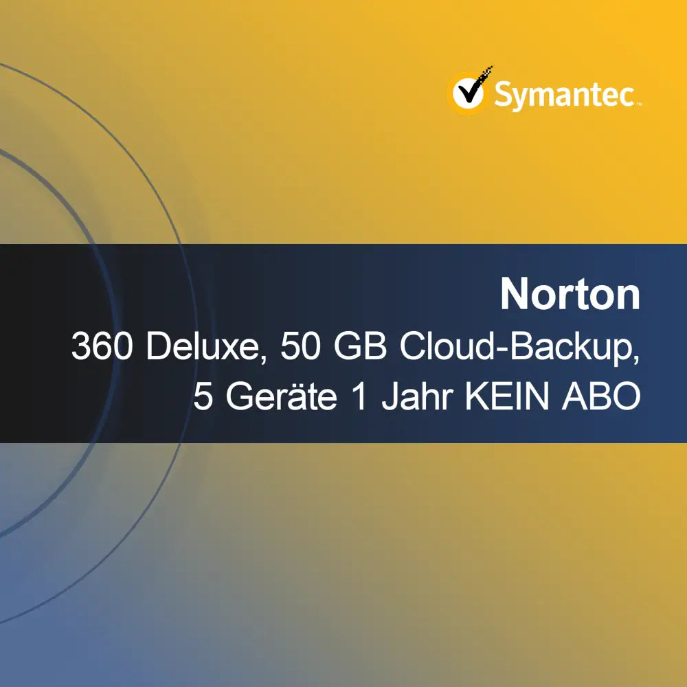 Norton 360 Deluxe, 50 Go de sauvegarde cloud, 5 appareils 1 an SANS ABONNEMENT