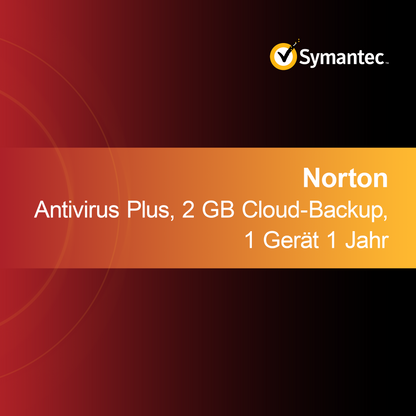 Norton Antivirus Plus, sauvegarde cloud 2 Go, 1 appareil 1 an